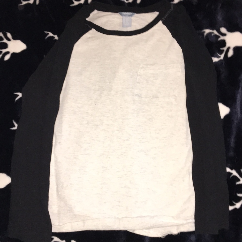 Black and Grey Baseball Tee